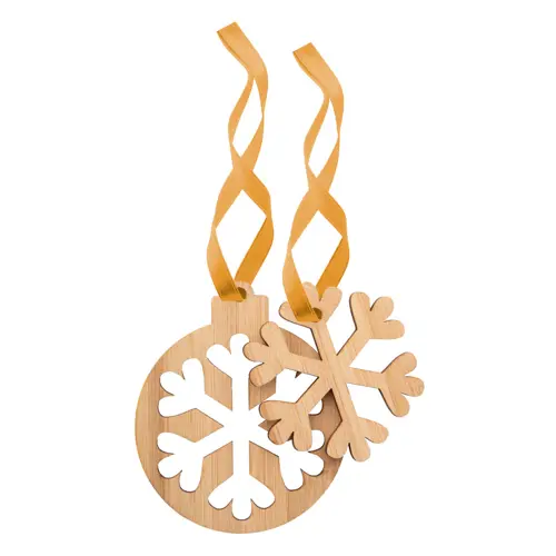 Decorazione Albero Di Natale 2 in 1 in legno bambù