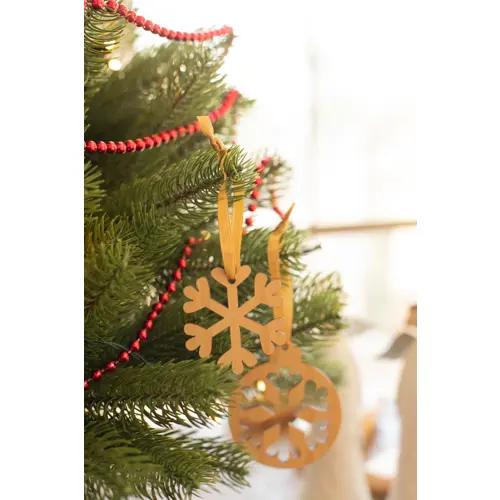 Decorazione Albero Di Natale 2 in 1 in legno bambù