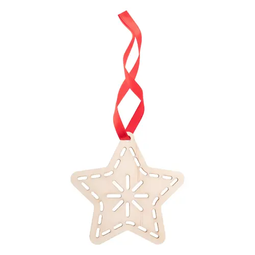 Biglietto di auguri Natalizio con decorazione per alberto di natale