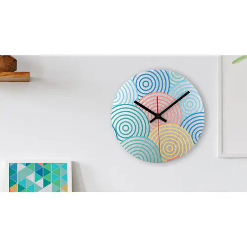 Orologio da parete rotondo in alluminio con grafica totalmente personalizzabile