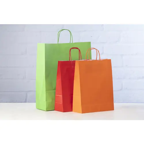 Shopper in Carta disponibile in vari colori formato medio da 100gr 24X31X10cm