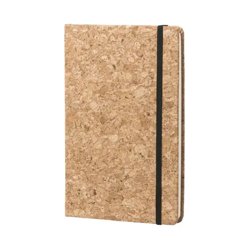 Block Notes A5 con copertina in sughero e fogli neutri con elastico nero