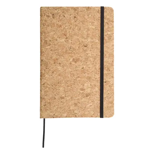 Block Notes A5 con copertina in sughero e fogli neutri con elastico nero