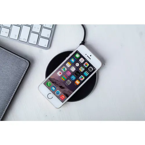 Caricatore wireless in plastica personalizzabile con logo luminoso da 5W