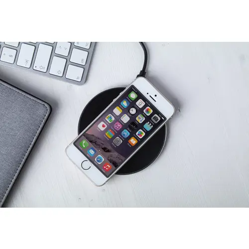 Caricatore wireless in plastica personalizzabile con logo luminoso da 5W