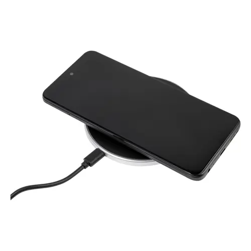 Caricatore wireless in plastica personalizzabile con logo luminoso da 5W