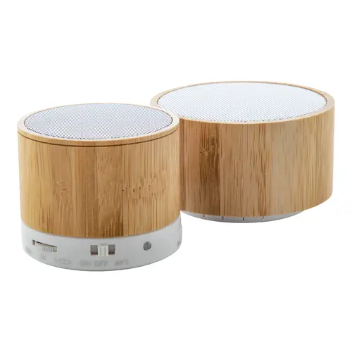Cassa Bluetooth dal rivestimento in bambù con funzione di chiamata vivavoce e radio