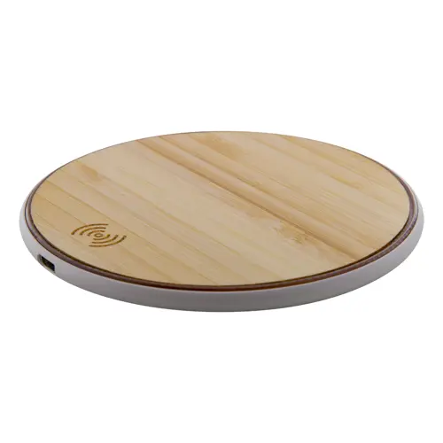 Caricatore wireless in plastica e bambù da 5W 