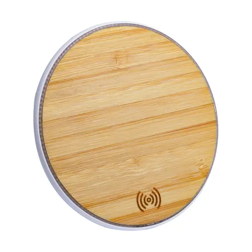 Caricatore wireless in plastica e bambù da 5W 