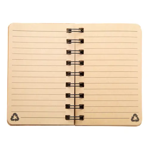 Block Notes B7 con copertina in bambù e fogli a righe