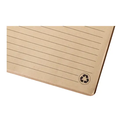 Block notes A5 con copertina bambù rilegatura a aspirale e 80 fogli a righe in carta riciclata