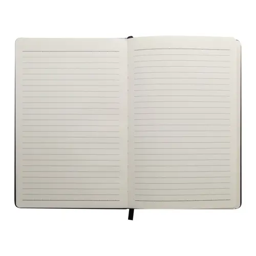 Block notes A5 con caricatore wireless integrato sulla copertina e 80 fogli a righe