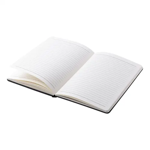 Block notes A5 con caricatore wireless integrato sulla copertina e 80 fogli a righe
