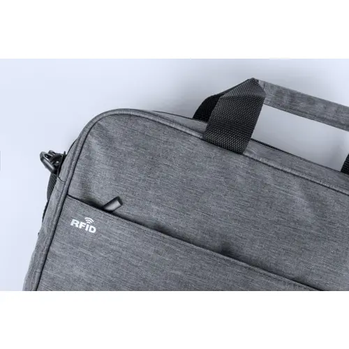 Borsa porta pc da 15" in poliestere 600D con protezione RFID e connessione USB integrata per power bank 38x9x30cm