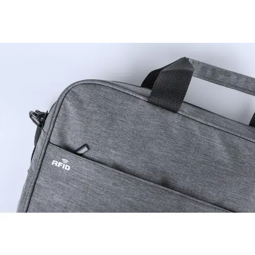 Borsa porta pc da 15" in poliestere 600D con protezione RFID e connessione USB integrata per power bank 38x9x30cm