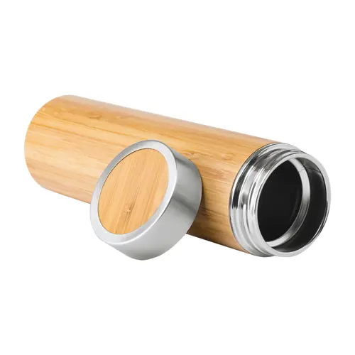 Borraccia in acciaio inox e bambù da 500ml
