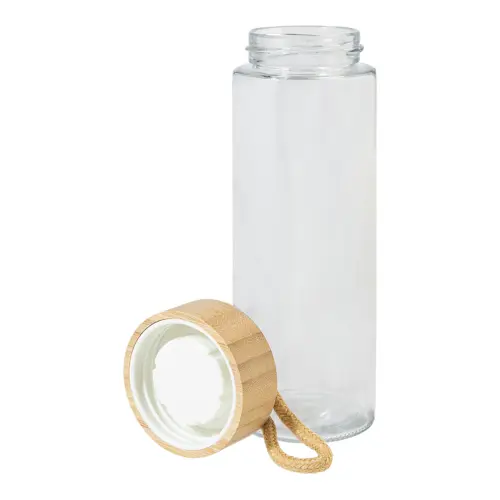 Borraccia in vetro 430ml con coperchio in bambù in confezione regalo