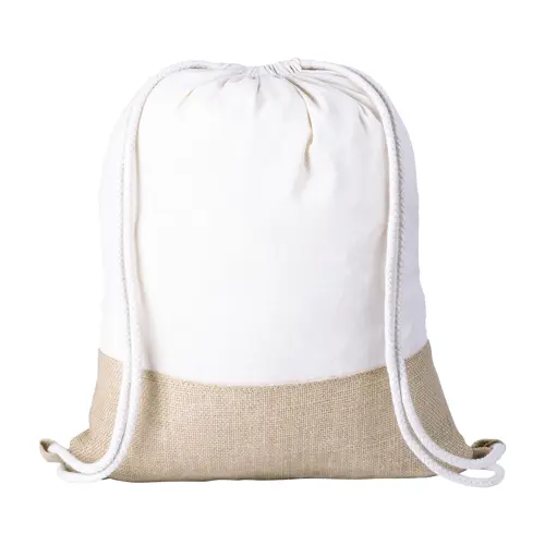 Sacca in cotone e juta con chiusura a coulisse da 120gr 34×43cm