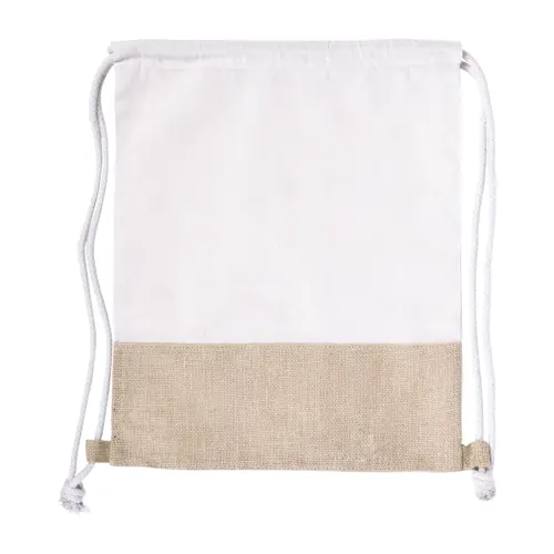 Sacca in cotone e juta con chiusura a coulisse da 120gr 34×43cm