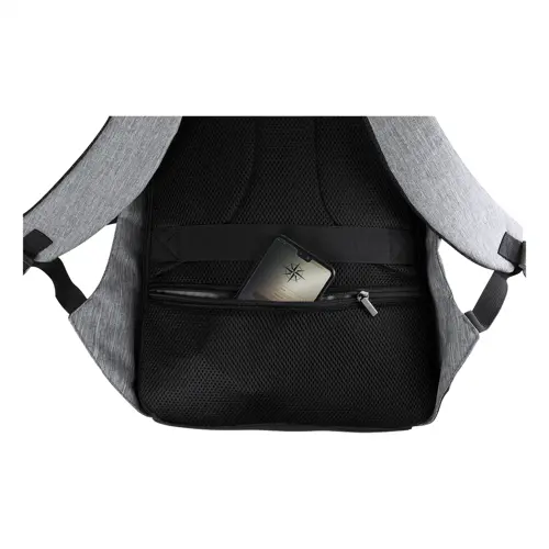 Zaino porta pc antitaccheggio da 15" in poliestere 600D con connettore USB integrato per power bank e aggancio trolley