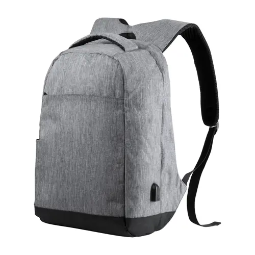 Zaino porta pc antitaccheggio da 15" in poliestere 600D con connettore USB integrato per power bank e aggancio trolley