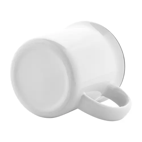 Tazza vintage in ceramica con rifinitura colorata sul bordo ideale per sublimazione 300ml