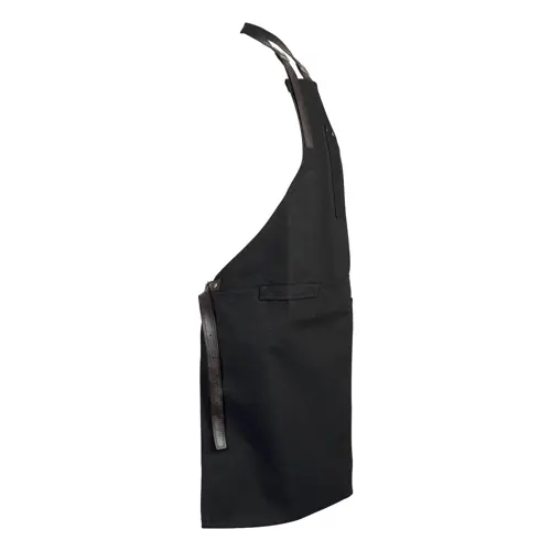 Grembiule in cotone da 340gr con tasche e cinghie in PU