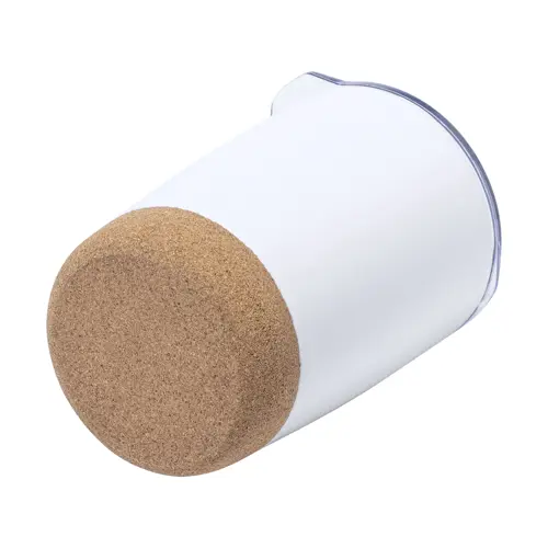 Tazza termica inox dal 380ml con base sughero e coperchio trasparente