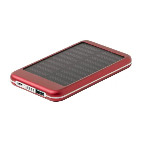 Power bank in alluminio in diverse colorazioni con caricatore solare da 4000mAh