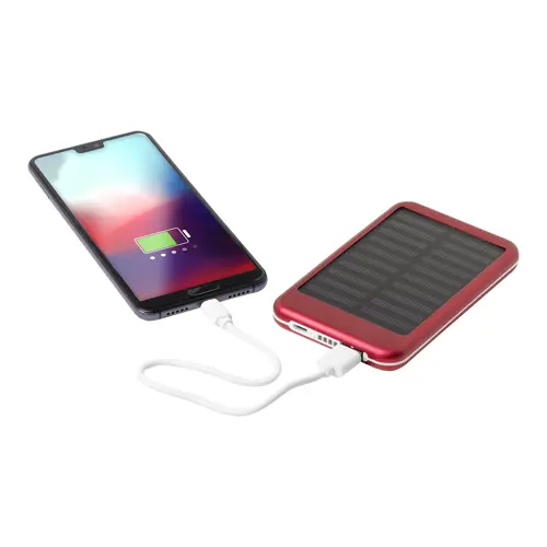Power bank in alluminio in diverse colorazioni con caricatore solare da 4000mAh