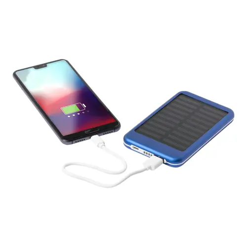 Power bank in alluminio in diverse colorazioni con caricatore solare da 4000mAh