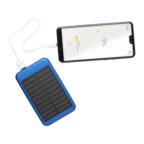 Power bank in alluminio in diverse colorazioni con caricatore solare da 4000mAh