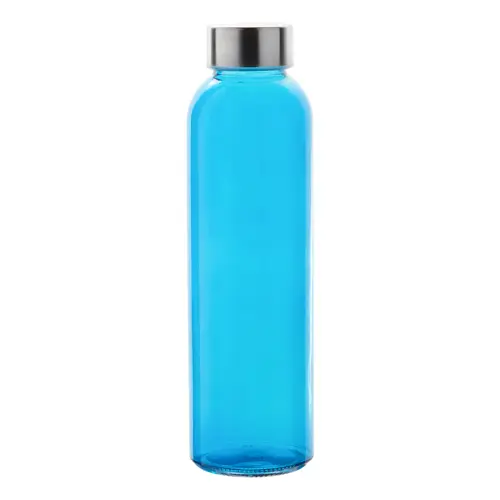 Borraccia in vetro colorato da 500 ml e tappo in acciaio inossidabile in confezione regalo