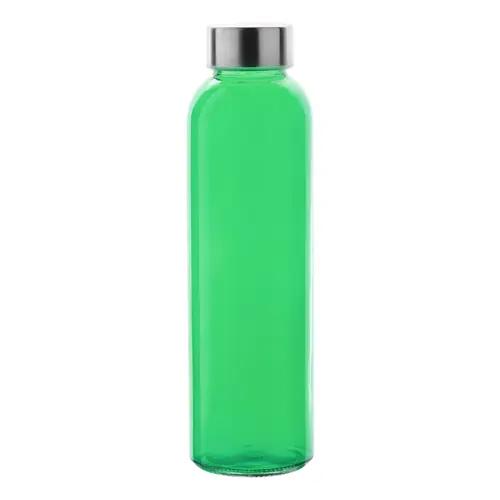 Borraccia in vetro colorato da 500 ml e tappo in acciaio inossidabile in confezione regalo