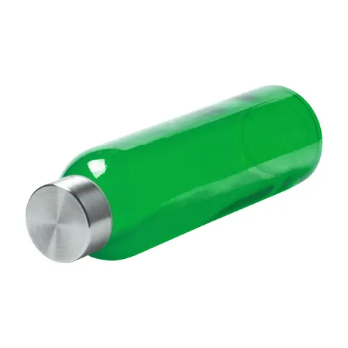 Borraccia in vetro colorato da 500 ml e tappo in acciaio inossidabile in confezione regalo