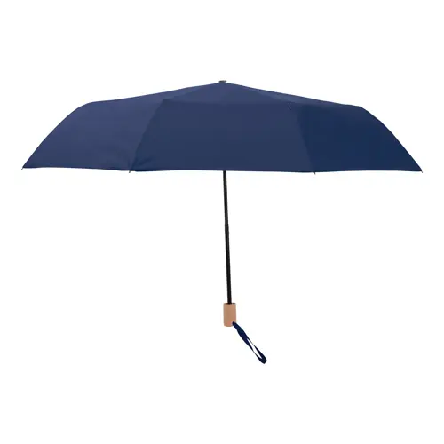 Ombrello pieghevole antivento in RPET con manico in legno e apertura manuale ø950mm