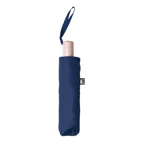 Ombrello pieghevole antivento in RPET con manico in legno e apertura manuale ø950mm