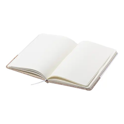 Block Notes A5 con copertina in sughero e pelle PU e 98 fogli neutri con cinturino e segnalibro in coordinati