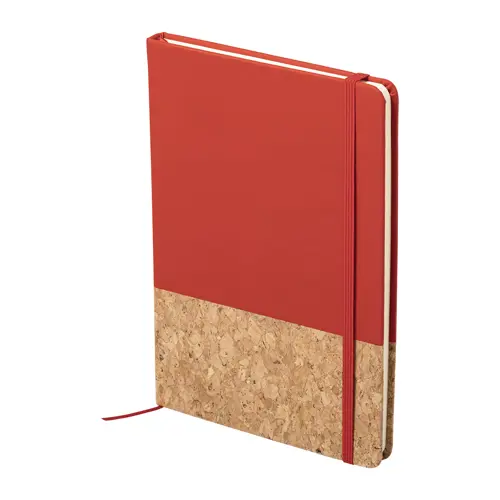 Block Notes A5 con copertina in sughero e pelle PU e 98 fogli neutri con cinturino e segnalibro in coordinati
