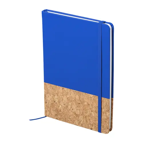 Block Notes A5 con copertina in sughero e pelle PU e 98 fogli neutri con cinturino e segnalibro in coordinati
