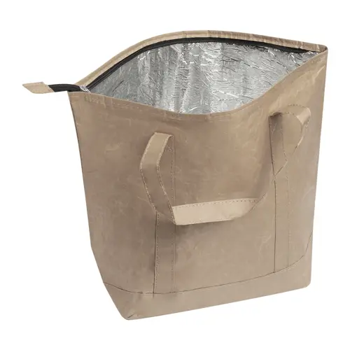 Borsa termica in carta riciclata con zip e imbottitura in alluminio 43×33×14cm