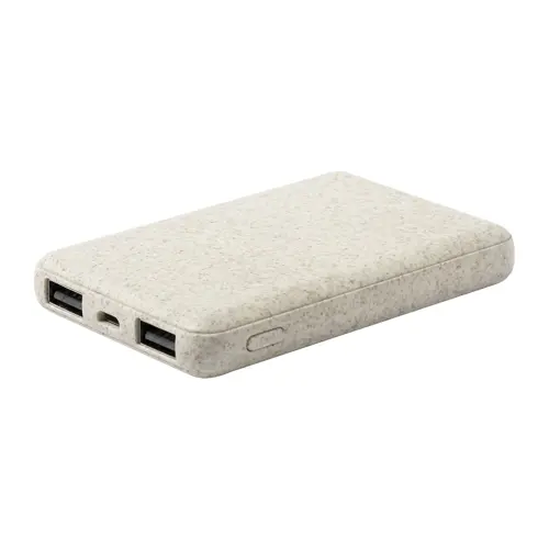 Power bank in plastica ecologica di paglia di grano da 5000mAh