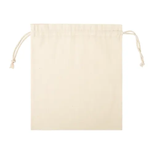 Sacca in 100% cotone con chiusura a coulisse in colore naturale da 105gr 24×29cm