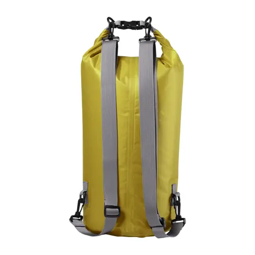 Zaino sacca impermeabile in tessuto ripstop con spallacci regolabili e fibbia in plastica ø23x63cm