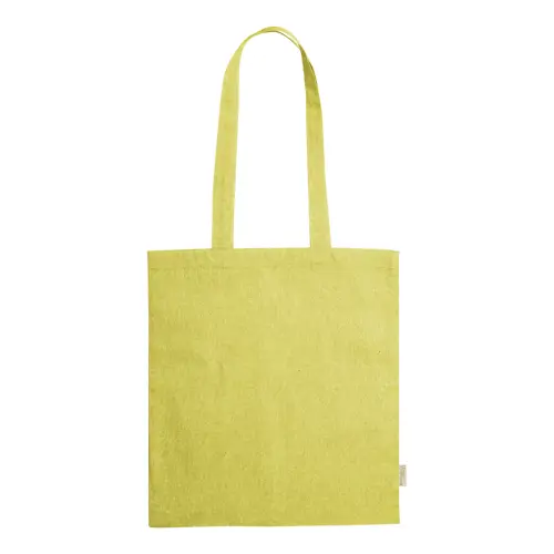 Shopper in cotone riciclato con manici lunghi in diverse colorazioni da 120gr 38x42cm