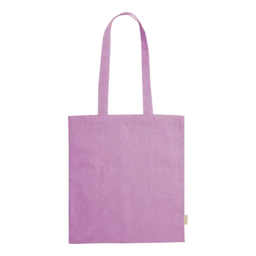 Shopper in cotone riciclato con manici lunghi in diverse colorazioni da 120gr 38x42cm