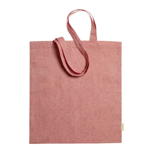 Shopper in cotone riciclato con manici lunghi in diverse colorazioni da 120gr 38x42cm