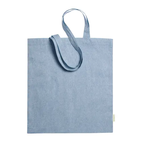 Shopper in cotone riciclato con manici lunghi in diverse colorazioni da 120gr 38x42cm