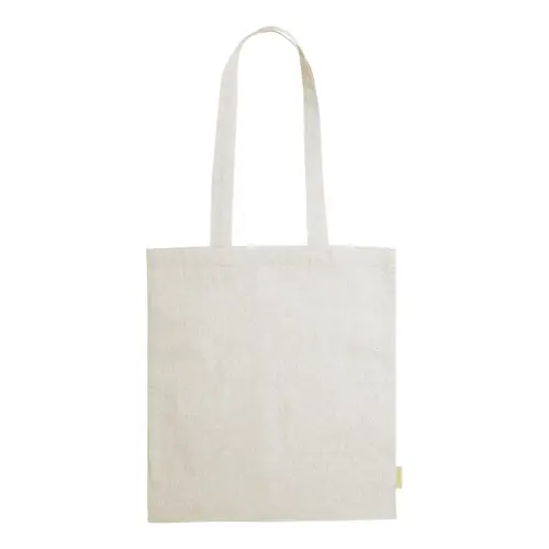 Shopper in cotone riciclato con manici lunghi in diverse colorazioni da 120gr 38x42cm