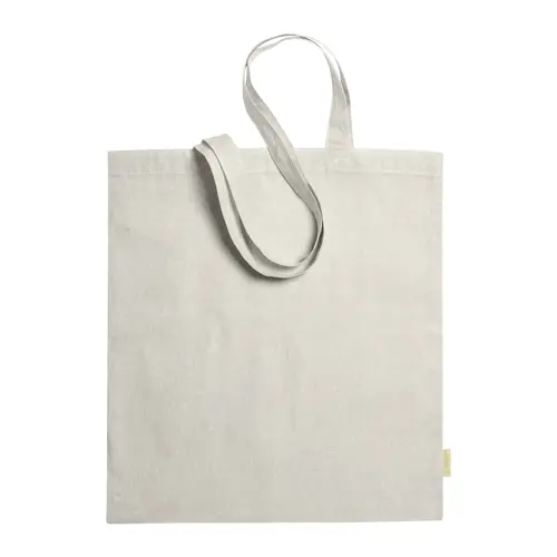 Shopper in cotone riciclato con manici lunghi in diverse colorazioni da 120gr 38x42cm